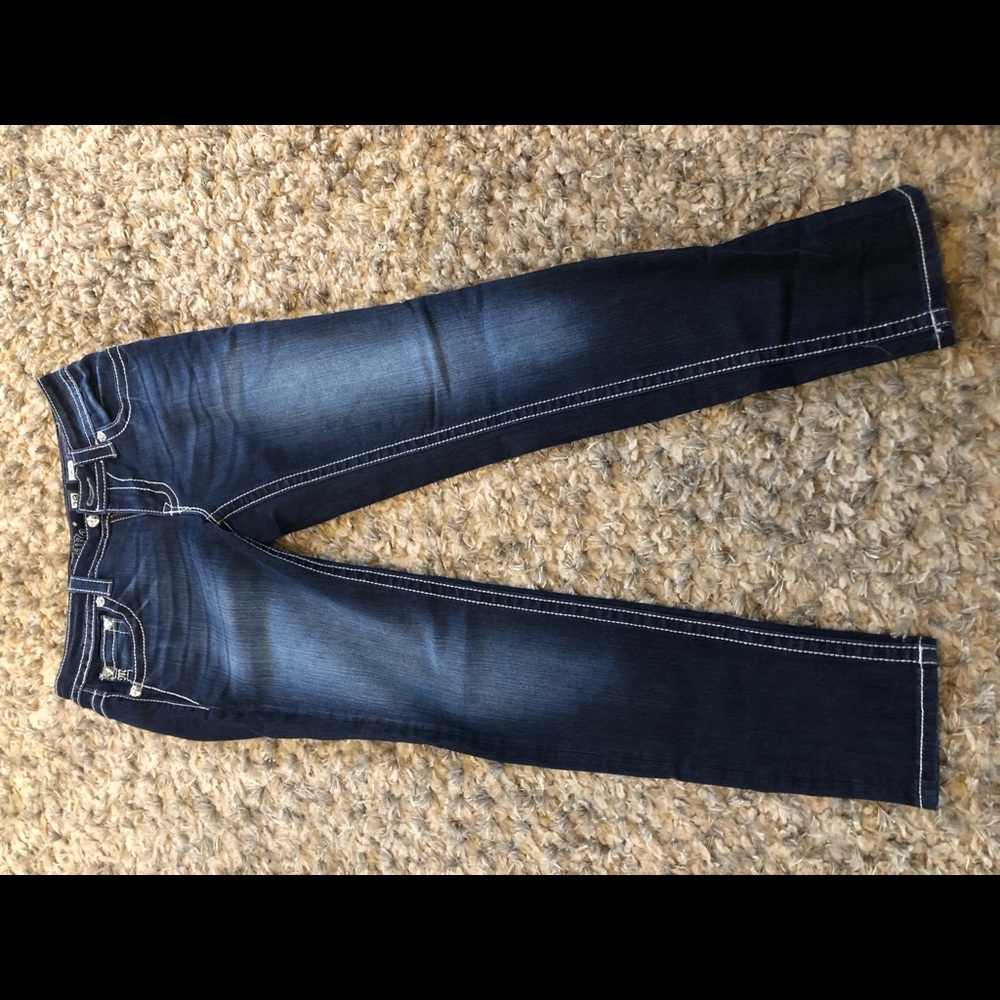 Miss Me Dark Blue Embellished Skinny Jeans - Picture 4 of 5